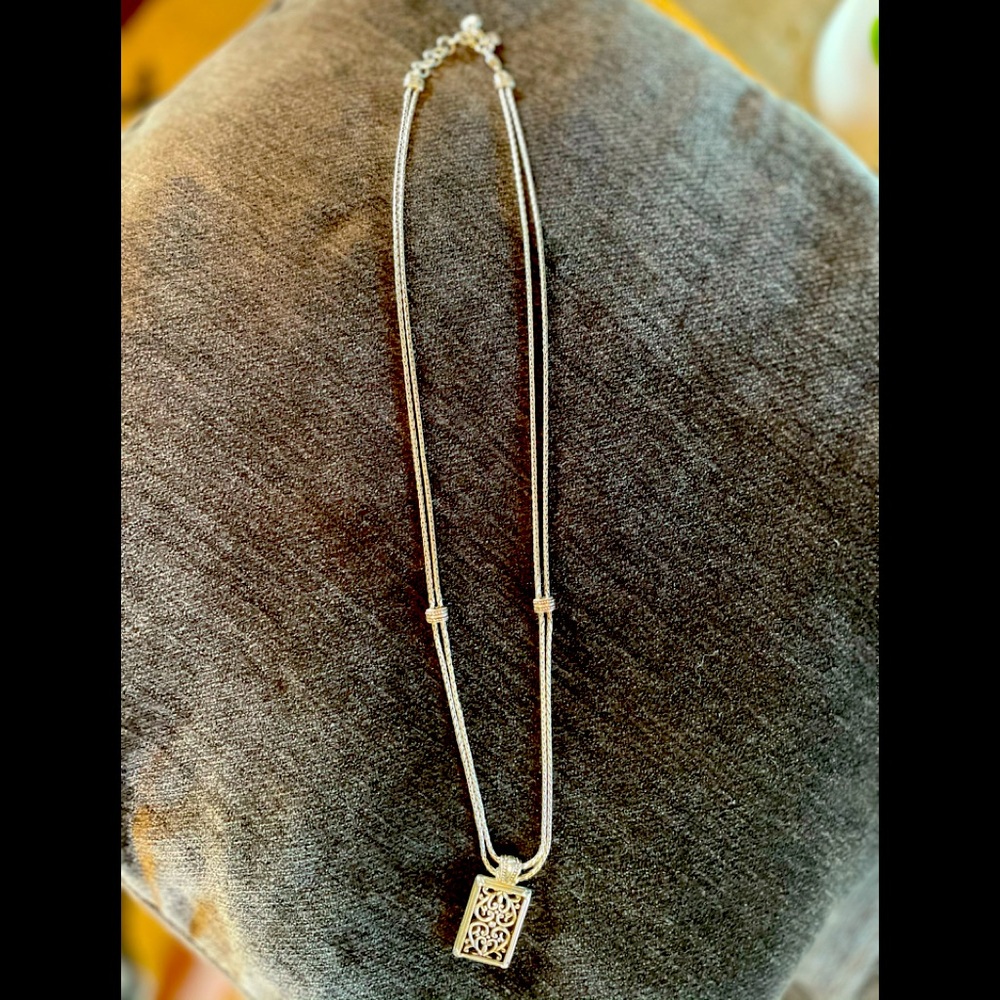 Brighton 2-Strand Double Scrolled Heart necklace